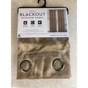 Troy One Taupe Grommet Blackout Window Panel 52" x 84 "   NEW